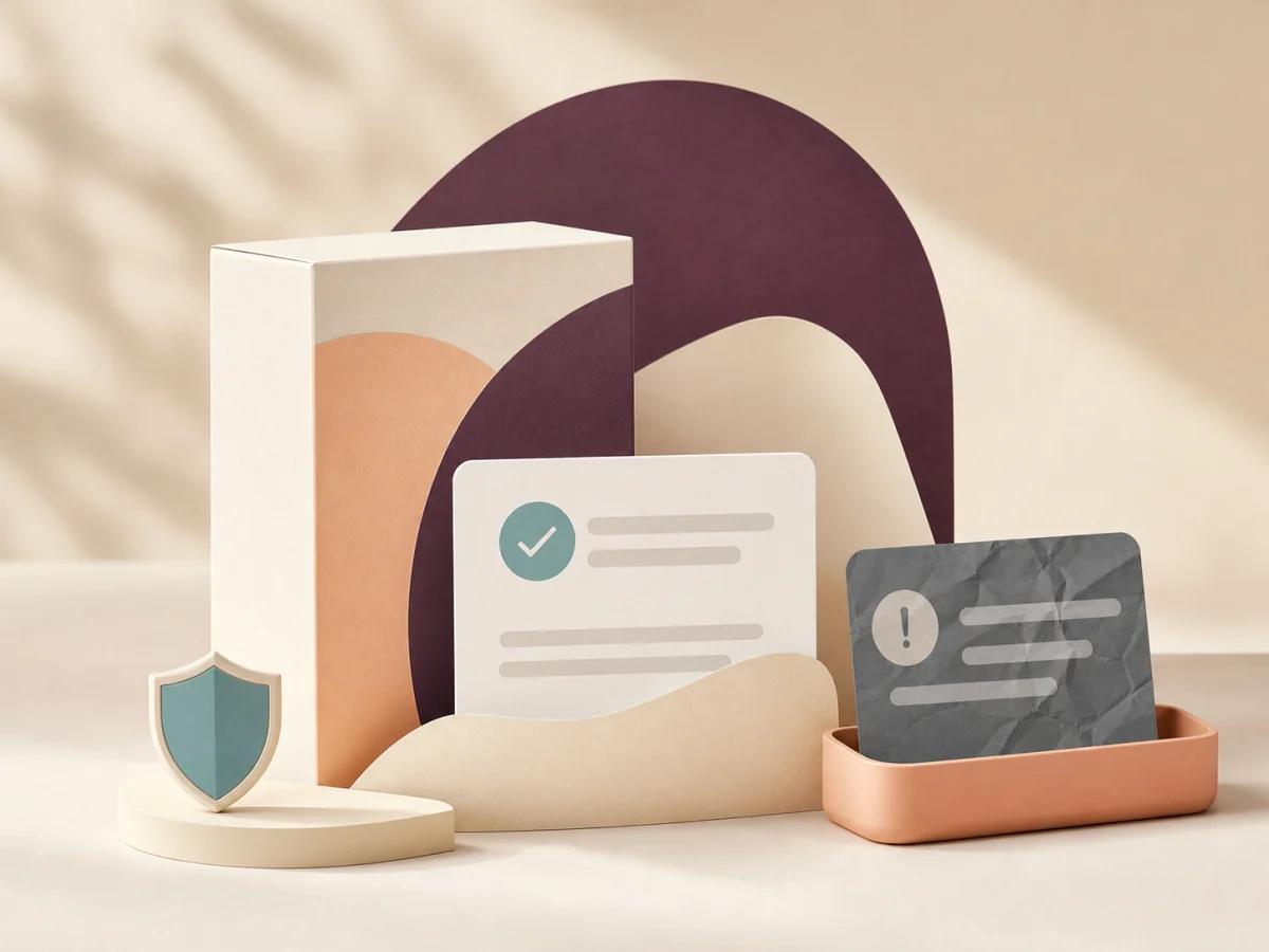 Shield and review cards representing policy assessment